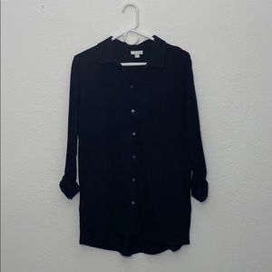 J.Jill Black Button Up Blouse